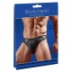 Faux Leather G String With Powernet Inserts Erotic Lingerie 