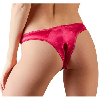 G String With Pearls Red