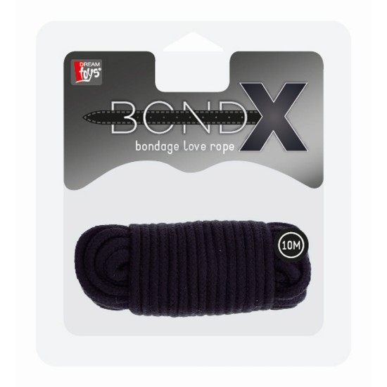 Bondx Love Rope 10m Black Fetish Toys 