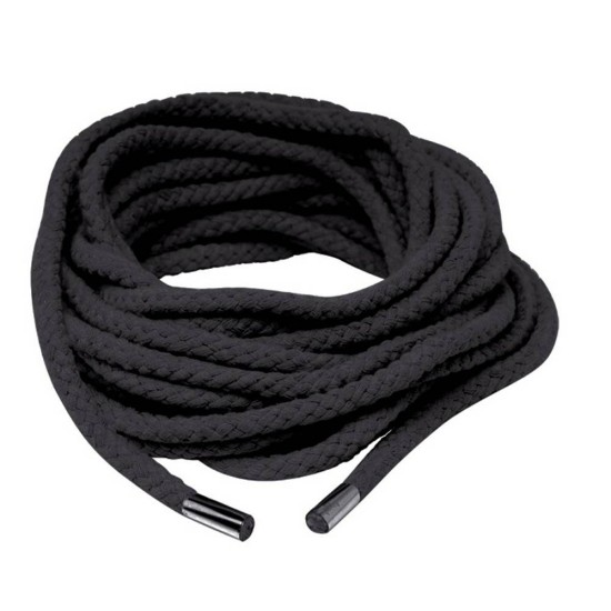 Μαύρο Σχοινί BDSM - Japanese Silk Rope Black 10,5m Fetish Toys 