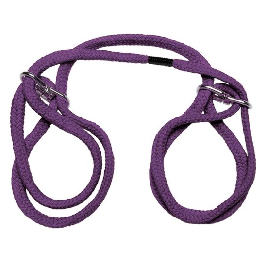 Χειροπέδες/Ποδοπέδες – Japanese Style Bondage Cotton Cuffs Purple Fetish Toys 