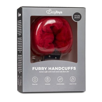Κόκκινες Γούνινες Χειροπέδες  - Furry Handcuffs Red