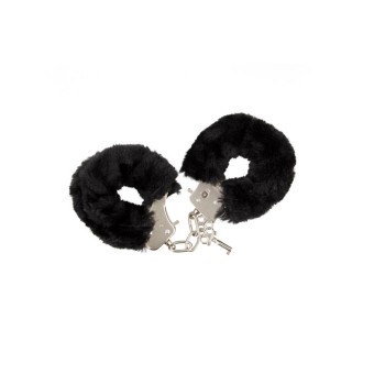 Μαύρες Γούνινες Χειροπέδες - Gp Furry Handcuffs Black