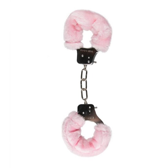 Ροζ Γούνινες Χειροπέδες  - Furry Handcuffs Pink Fetish Toys 