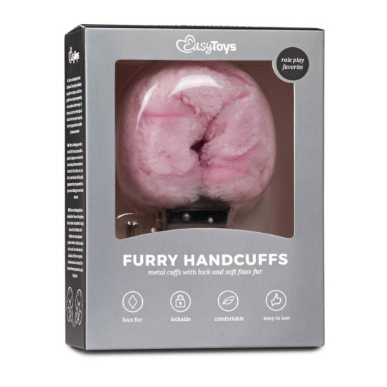 Furry Handcuffs Pink Fetish Toys 