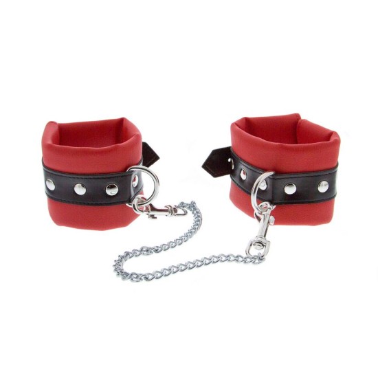 GP Luxurious Handcuffs With Chain Red Fetish Toys 