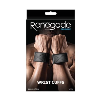 Renegade Bondage Wrist Cuffs Black