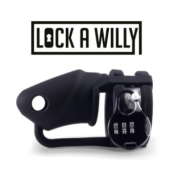 Κλουβί Πέους Σιλικόνης - Lock A Willy Cock Cage Black