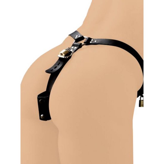 Strict Leather Locking Male Harness Sex Toys