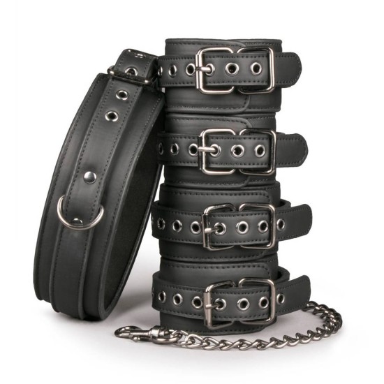 Fetish Set With Collar Ankle & Wrist Cuffs Fetish Toys 