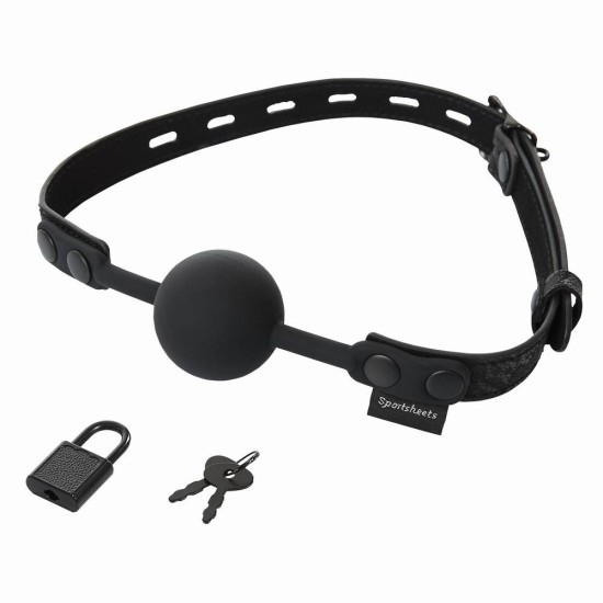 Sincerely Locking Lace Silicone Ball Gag Fetish Toys 