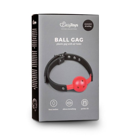 Ball Gag With PVC Ball Red Fetish Toys 