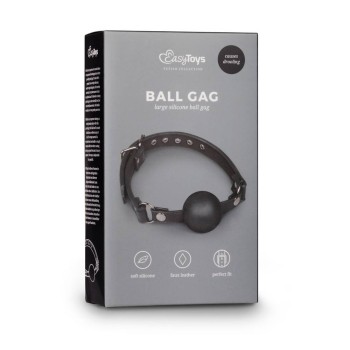 Ball Gag With Large Silicone Ball Black
