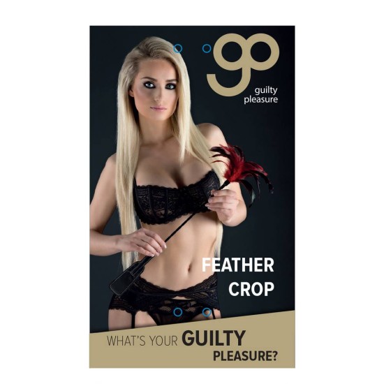 GP Feather Crop Black/Red Fetish Toys 