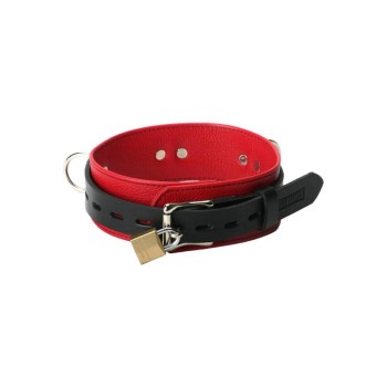 Δερμάτινο Κολάρο - Strict Leather Deluxe Red & Black Locking Collar