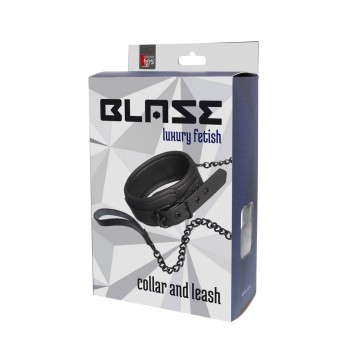 Κολάρο BDSM Με Αλυσίδα - Blaze Collar & Leash Black