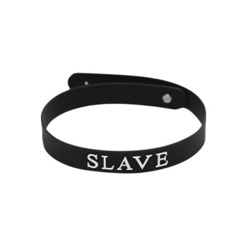 Τσόκερ Σιλικόνης - Silicone Collar Slave Black