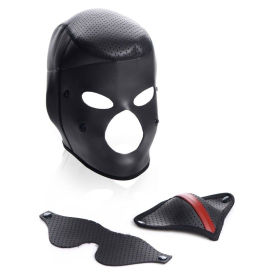 Κουκούλα Με Αποσπώμενα Καλύμματα - Scorpion Hood With Removable Blindfold & Mouth Mask Fetish Toys 