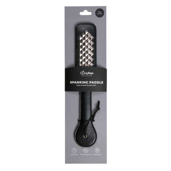 Black Paddle With Metal Studs Fetish Toys 