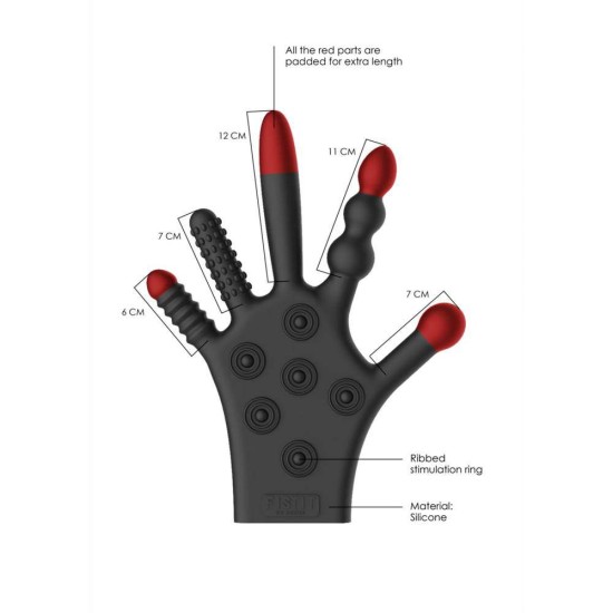 Fist It Silicone Stimulation Glove Black 