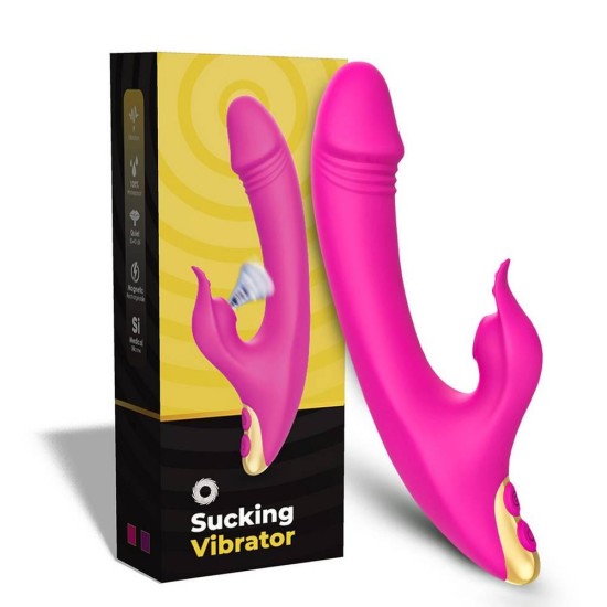 Foxshow Amant Rabbit Vibrator With Suction Sex Toys
