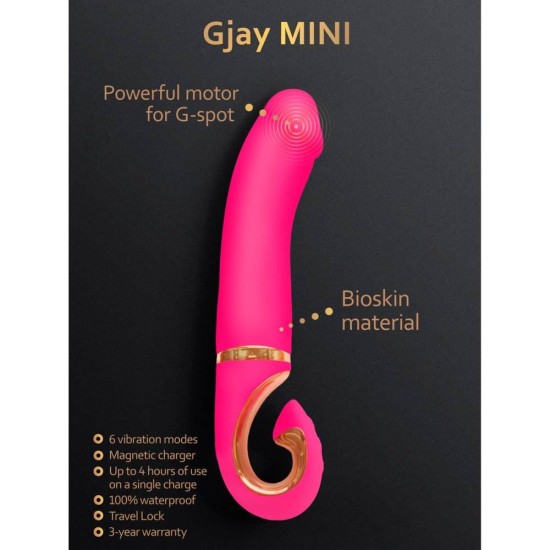 Ισχυρός Δονητής Σιλικόνης - G Vibe Gjay Mini G Spot Vibrator Wildberry Sex Toys 