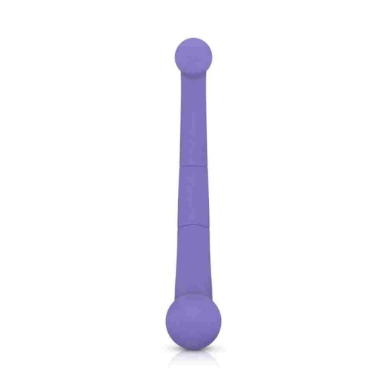 Δονητής Σιλικόνης Με 2 Άκρα - Jane Double Ended Silicone Vibrator Purple Sex Toys 