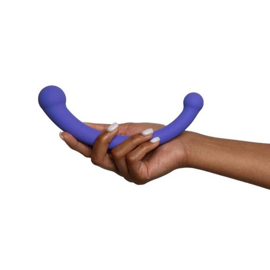 Δονητής Σιλικόνης Με 2 Άκρα - Jane Double Ended Silicone Vibrator Purple Sex Toys 