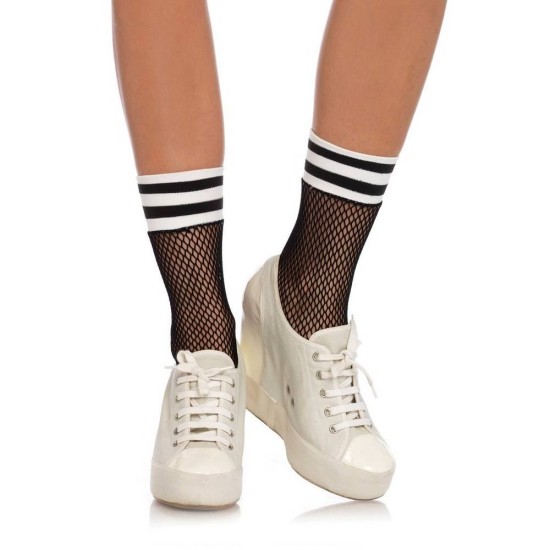 Κοντές Διχτυωτές Κάλτσες - Fishnet Athletic Anklets 3045 Black Ερωτικά Εσώρουχα 
