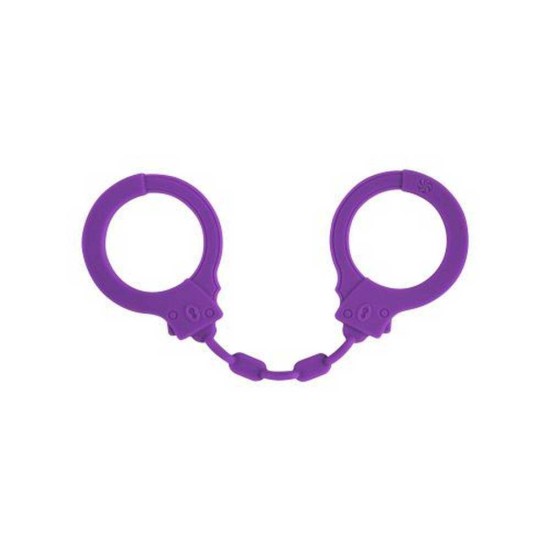 Party Hard Suppression Silicone Cuffs Purple Fetish Toys 