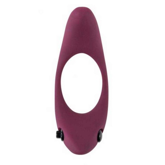 Lunar Silicone Vibrating Cockring Wine Red Sex Toys