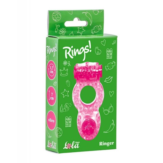 Ringer One Time Use Vibrating Cockring Pink Sex Toys