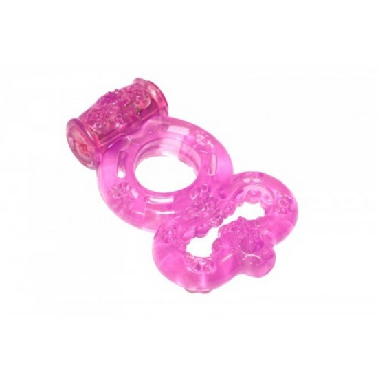 Δονούμενο Δαχτυλίδι Μιας Χρήσης - Treadle One Time Use Vibrating Cockring Pink Sex Toys 