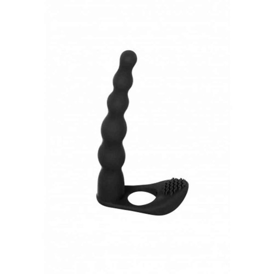 Δονούμενο Ομοίωμα Για Διπλή Διείσδυση - Farnell Dual Entry Strap On Black Sex Toys 