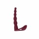 Δονούμενο Ομοίωμα Για Διπλή Διείσδυση - Farnell Dual Entry Strap On Wine Red Sex Toys 