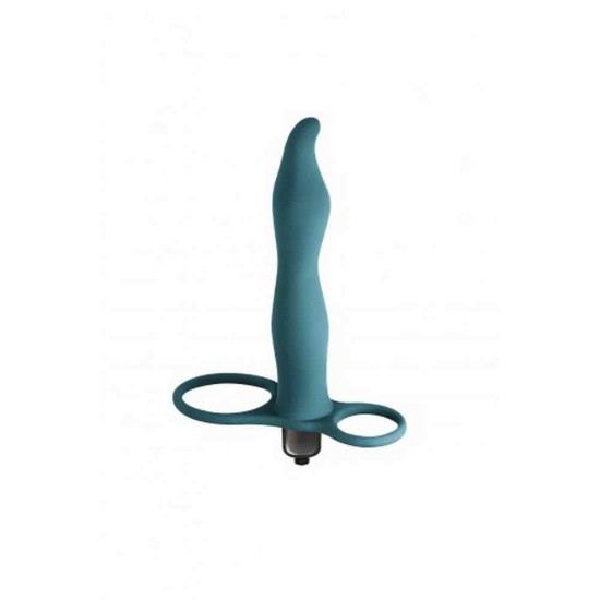 Δονούμενο Ομοίωμα Για Διπλή Διείσδυση - Flirtini Dual Entry Strap On Green Sex Toys 