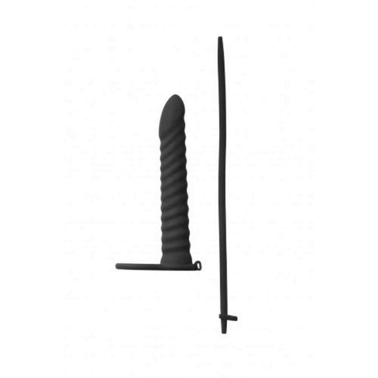 Δονούμενο Ομοίωμα Για Διπλή Διείσδυση - Rori Dual Entry Strap On Black Sex Toys 