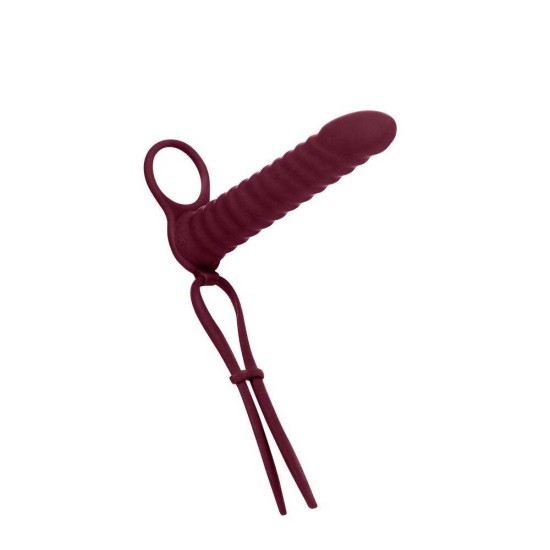 Rori Dual Entry Strap On Wine Red Sex Toys