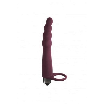 Δονούμενο Ομοίωμα Για Διπλή Διείσδυση - Bramble Dual Entry Strap On Wine Red