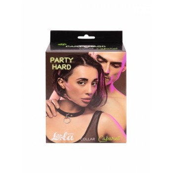 Party Hard Cabaret Collar With Ring