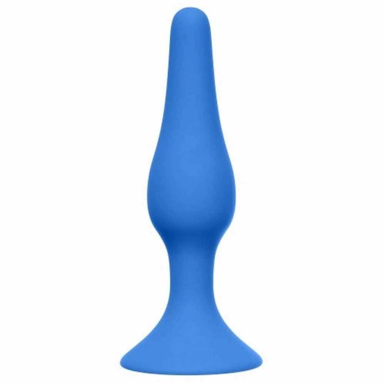 Λεπτή Σφήνα Σιλικόνης - Backdoor Slim Anal Plug Medium Blue Sex Toys 