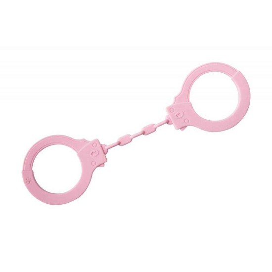 Ποδοπέδες Σιλικόνης - Party Hard Limitation Silicone Ankle Cuffs Pink Fetish Toys
