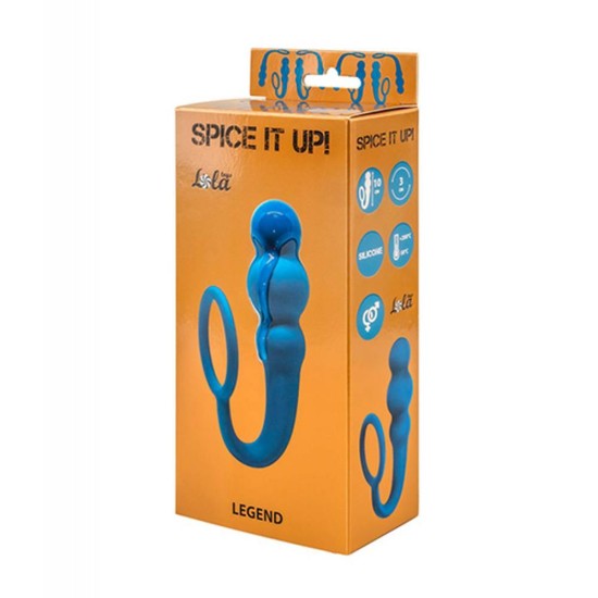Legend Silicone Plug With Cockring Aquamarine Sex Toys