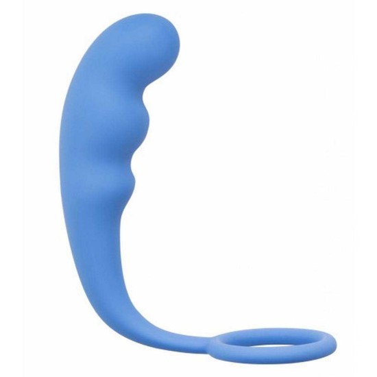 Σφήνα Προστάτη Με Δαχτυλίδι - Mountain Range Anal Plug With Cockring Blue Sex Toys 