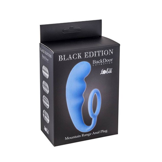 Σφήνα Προστάτη Με Δαχτυλίδι - Mountain Range Anal Plug With Cockring Blue Sex Toys 