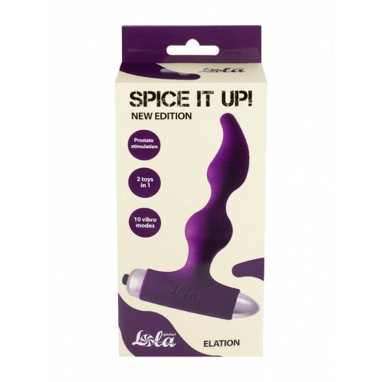 Σφήνα Σιλικόνης Με Δόνηση - Elation Unisex Vibrating Anal Plug Purple Sex Toys 