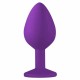 Σφήνα Σιλικόνης Με Κόσμημα - Cutie Anal Plug Medium Purple/Clear Sex Toys 