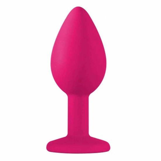 Σφήνα Σιλικόνης Με Κόσμημα - Cutie Anal Plug Small Pink/Black Sex Toys 
