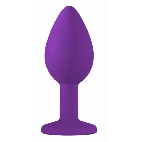 Σφήνα Σιλικόνης Με Κόσμημα - Cutie Anal Plug Small Purple/Light Blue Sex Toys 