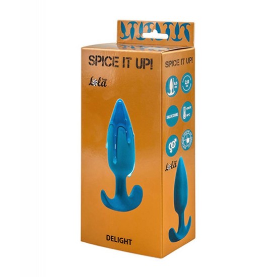Delight Silicone Anal Plug With Ball Aquamarine Sex Toys